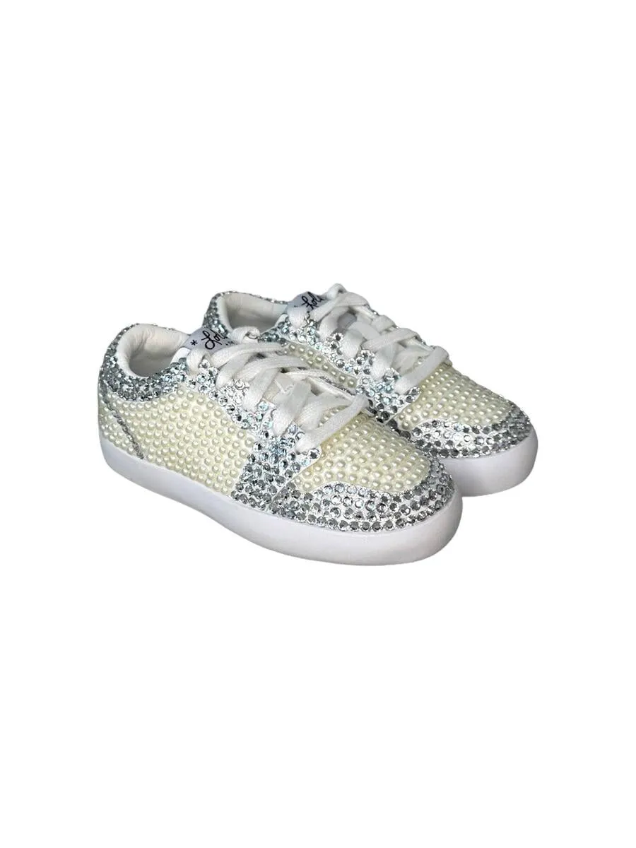 Lola and The Boys Diamonds & Pearls White Sneaker