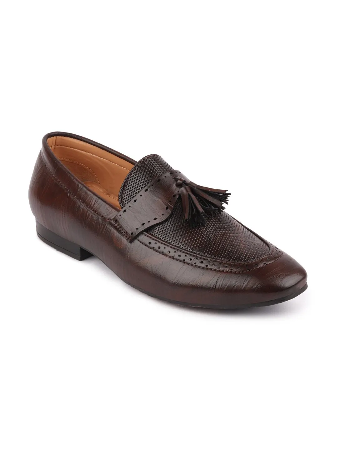 Men Brown Casual Slip-On Loafers