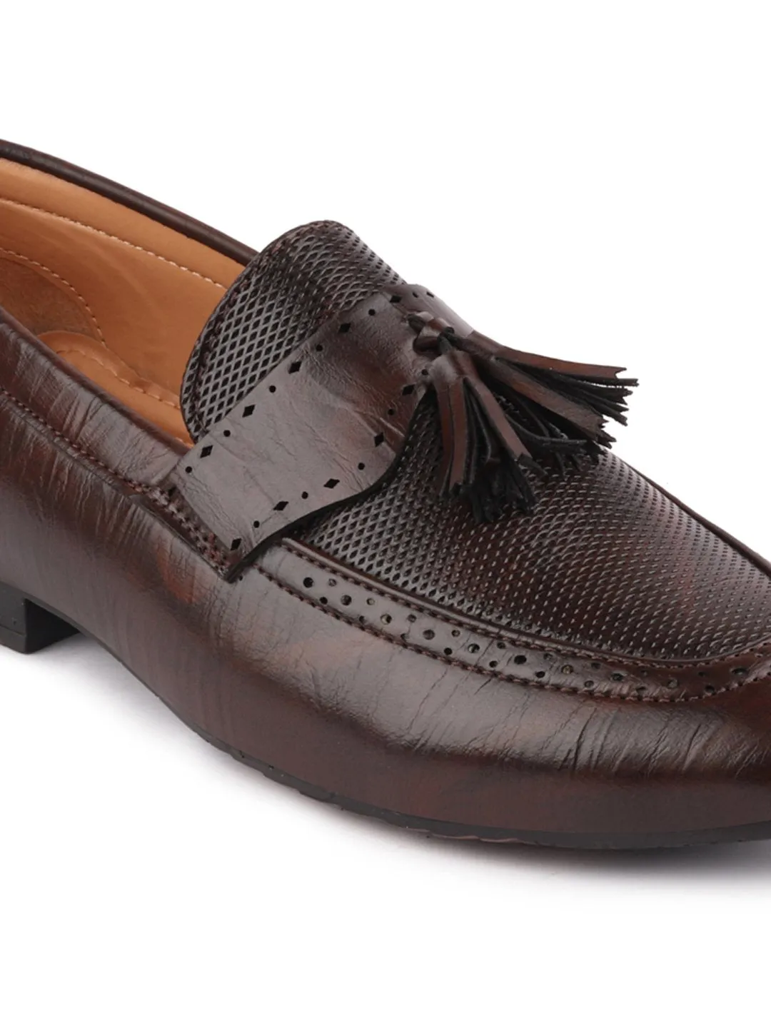 Men Brown Casual Slip-On Loafers