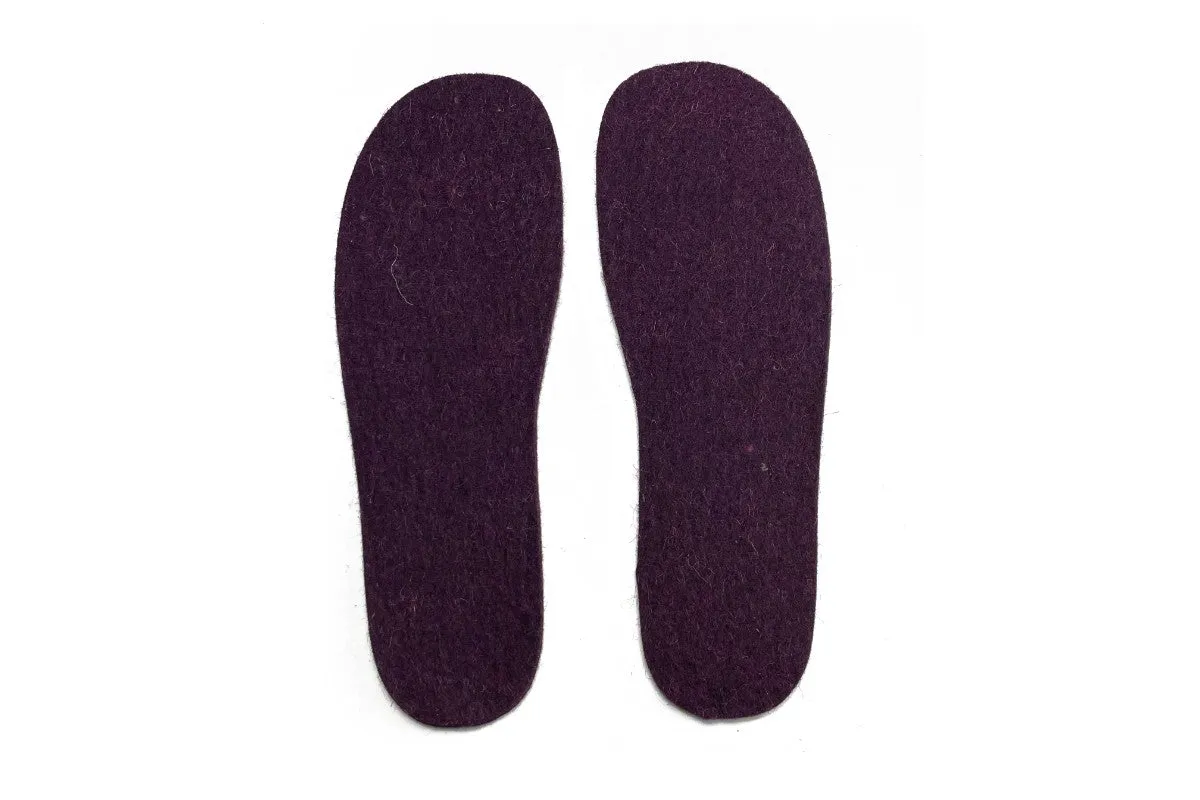 Men's Felt Insole - Plum