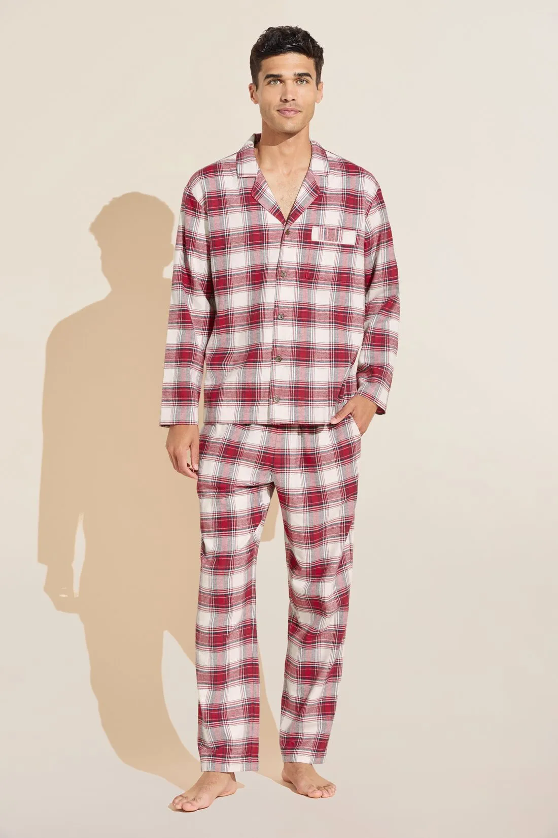 Mens Flannel Long PJ Set