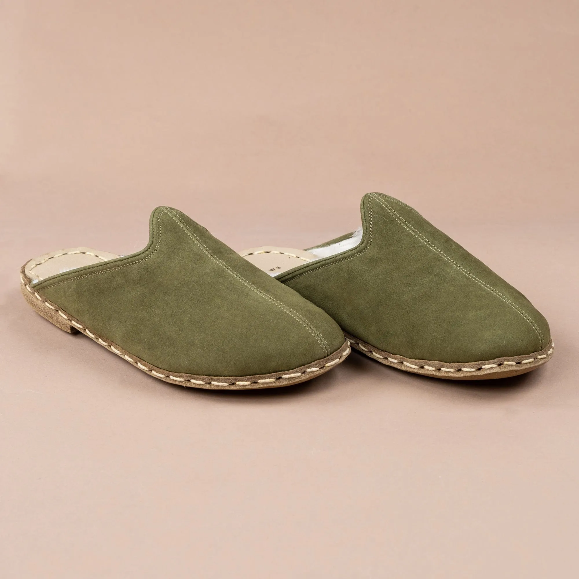 Men's Olive Barefoot Shearlings