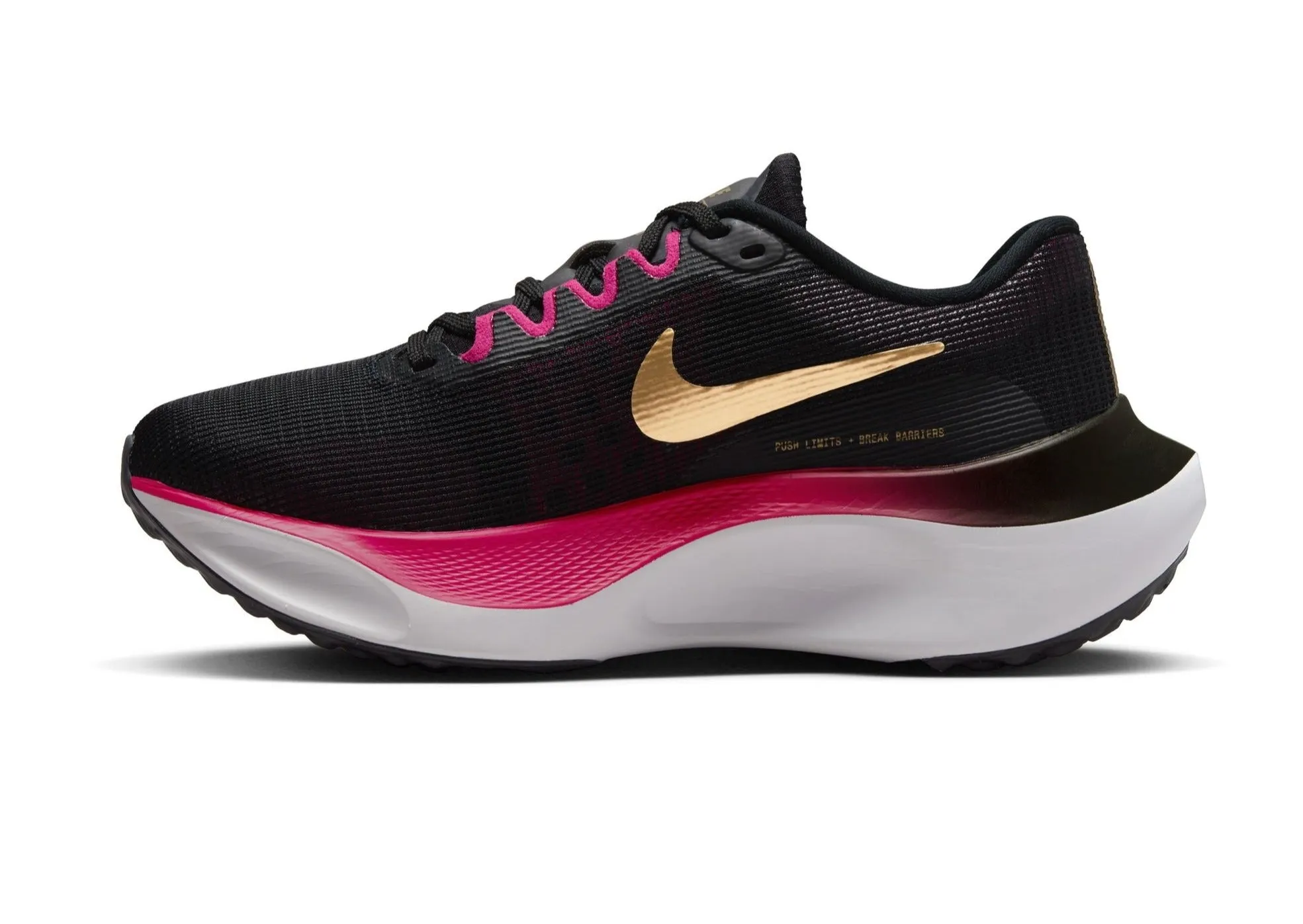 Nike Zoom Fly 5 (B Width)- Black/Metallic Gold-White (Womens)