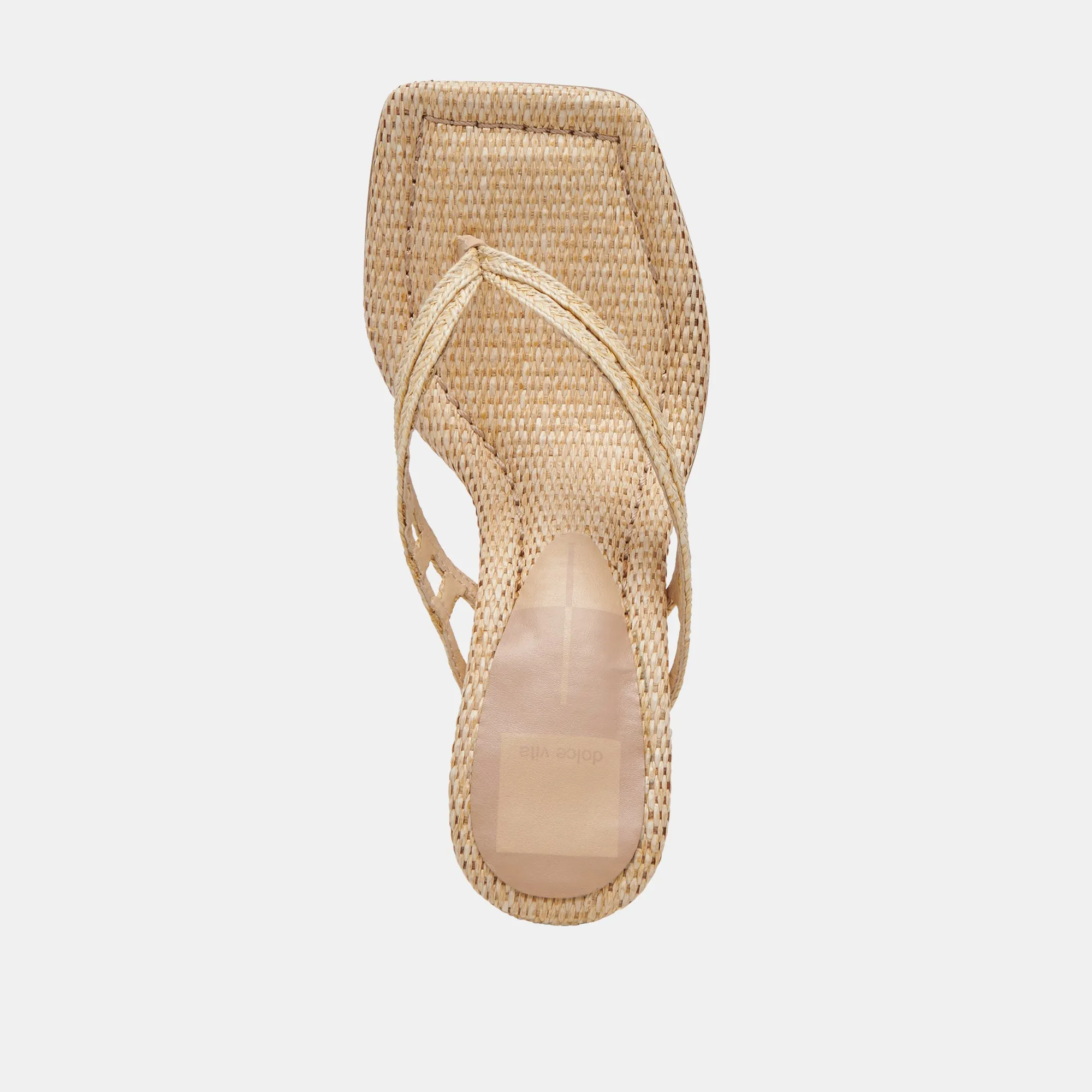 NULLAH WEDGES LT NATURAL RAFFIA