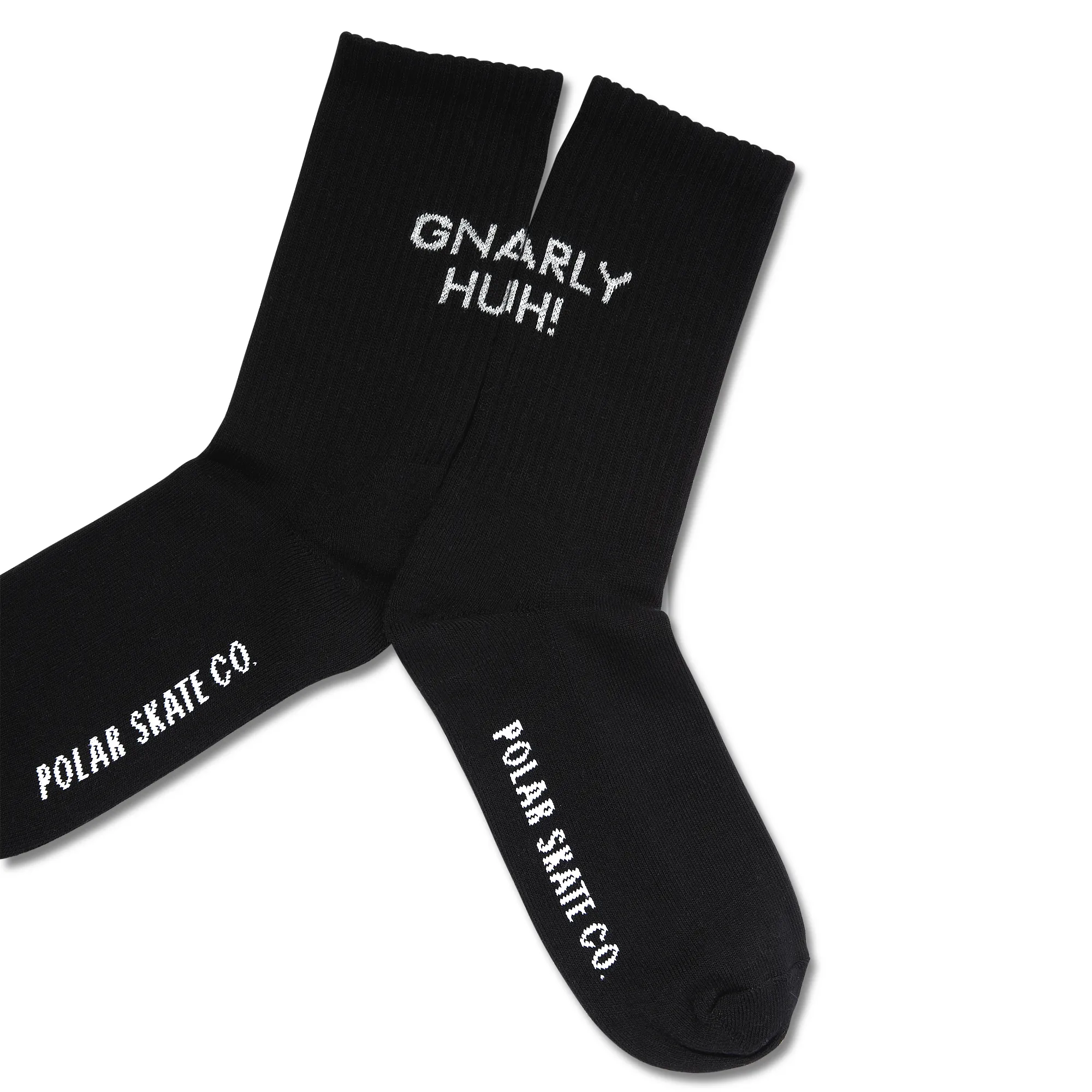 Polar Skate Co Gnarly Huh! Socks Heather Grey