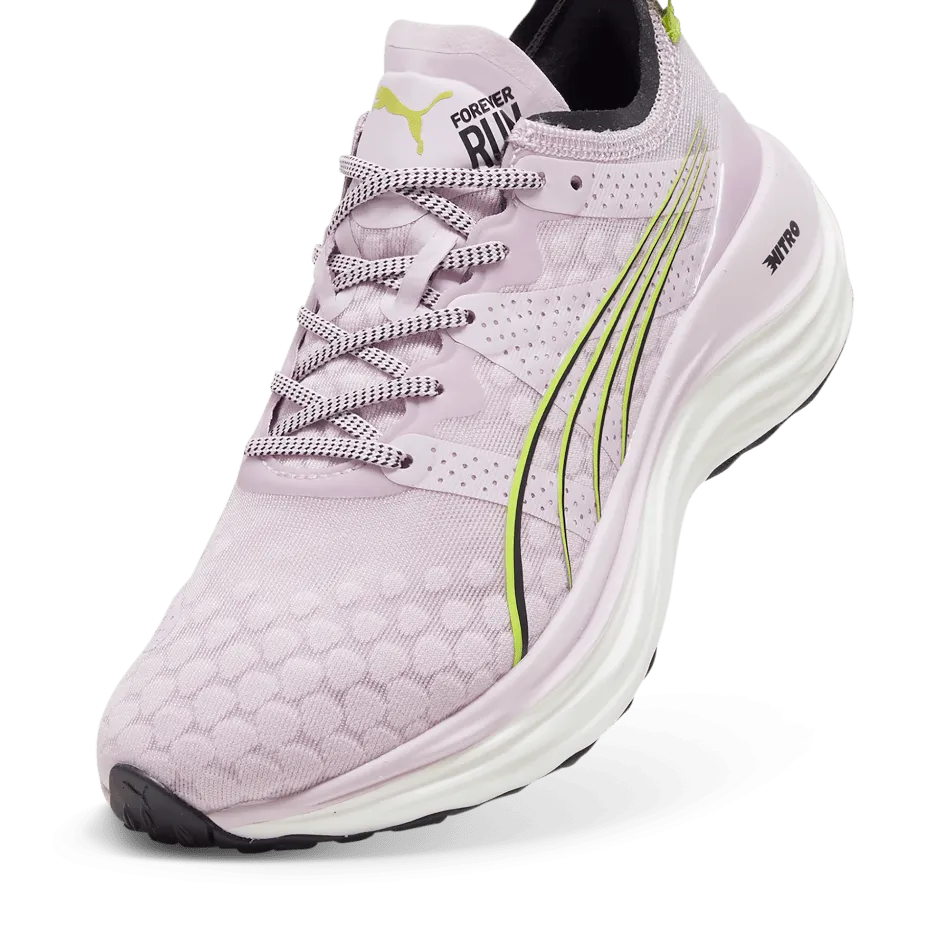 Puma ForeverRun Nitro Women's  Running Shoes SS24 Grape Mist-Puma Black-Lime Pow