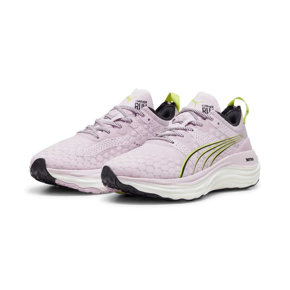 Puma ForeverRun Nitro Women's  Running Shoes SS24 Grape Mist-Puma Black-Lime Pow