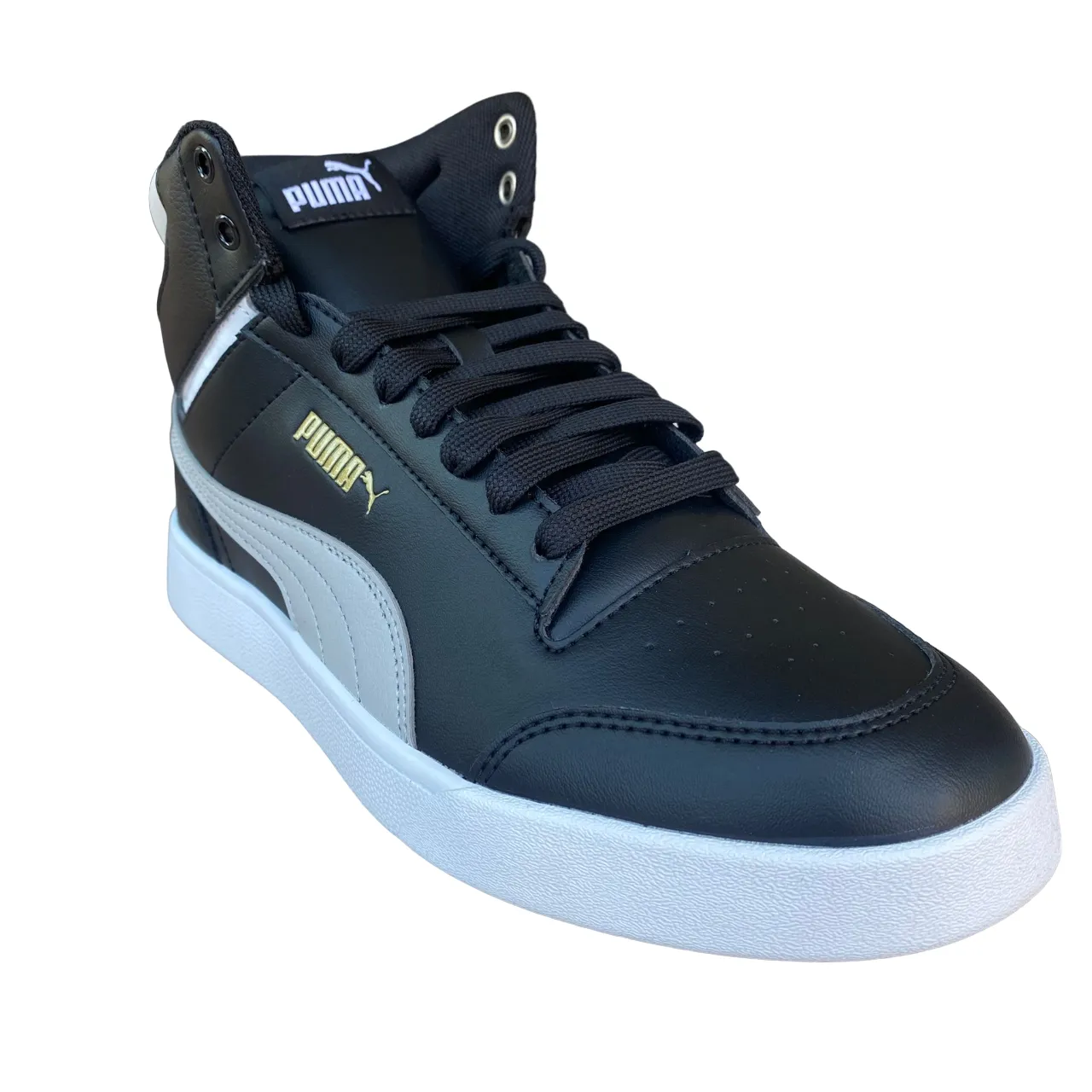 Puma Shuffle Mid men's high sneaker shoe 380748-02 black-grey-gold