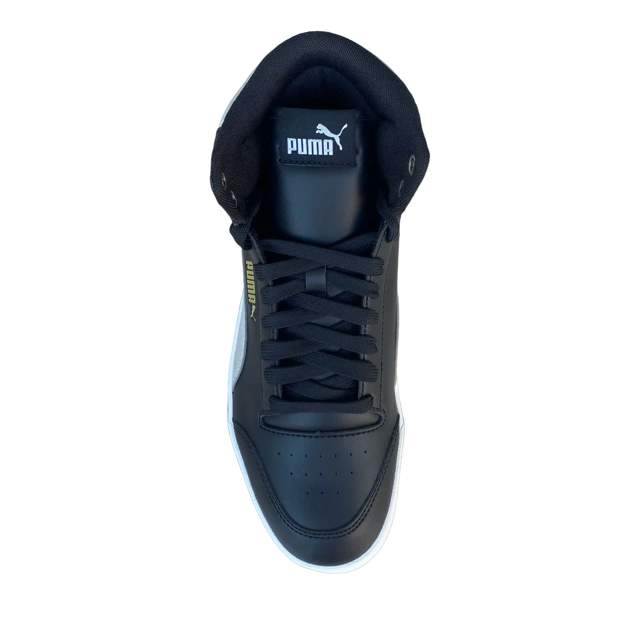 Puma Shuffle Mid men's high sneaker shoe 380748-02 black-grey-gold