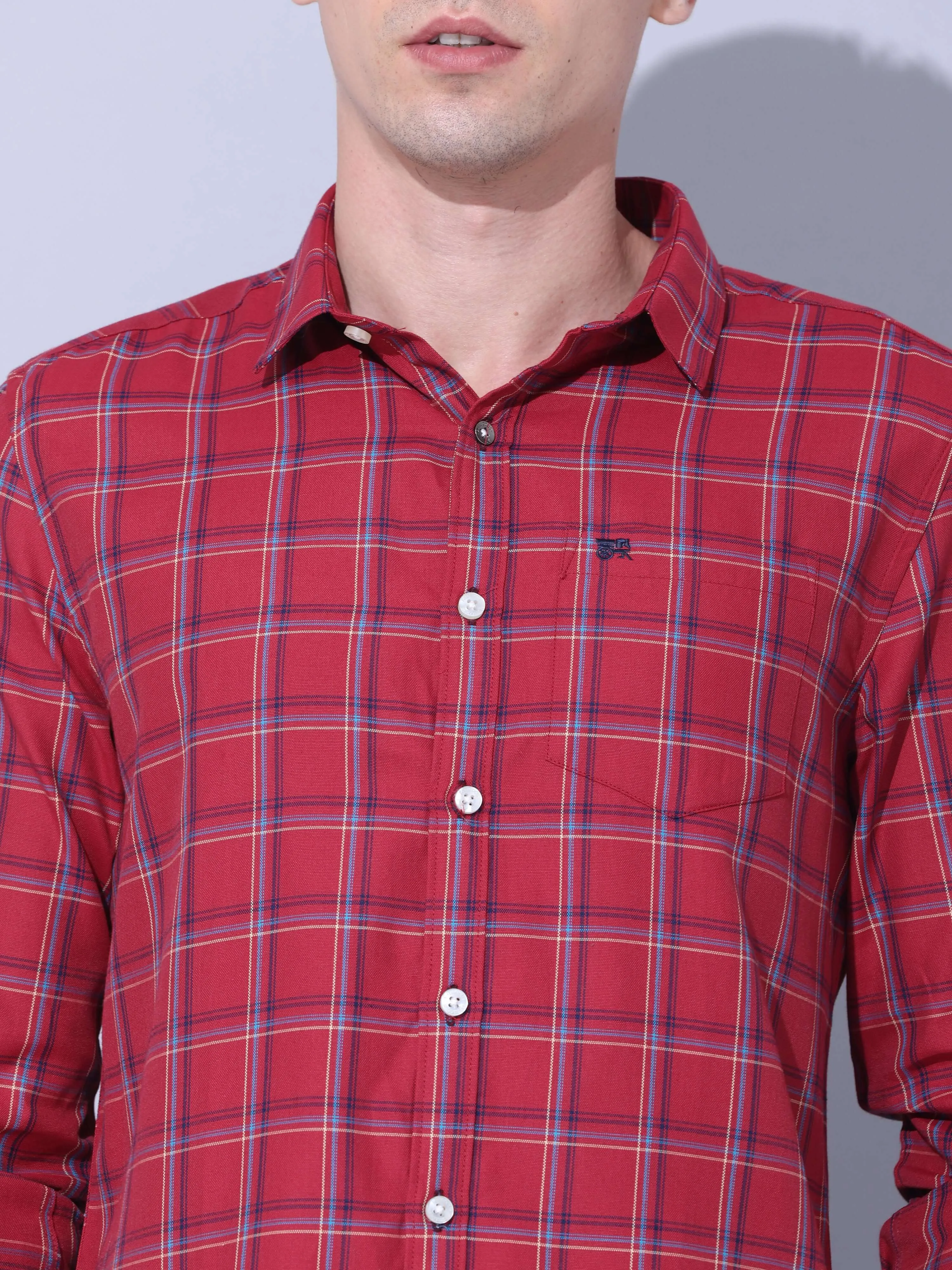 Red Checks Casual Shirt