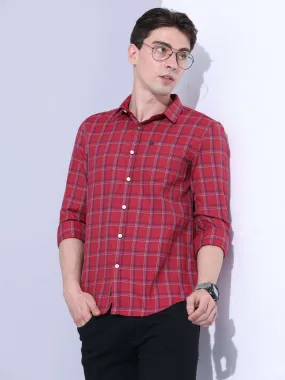 Red Checks Casual Shirt