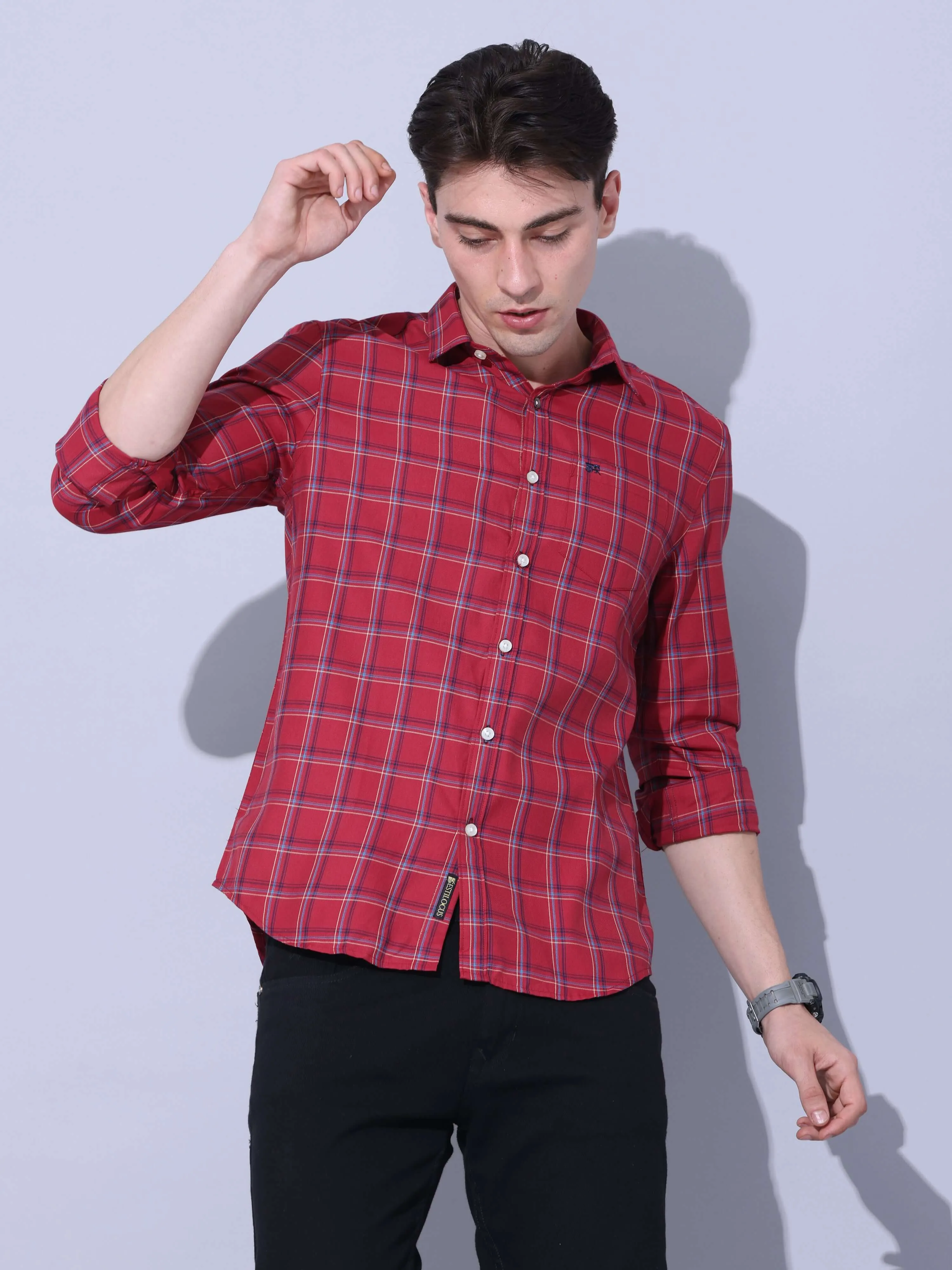 Red Checks Casual Shirt