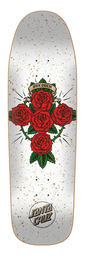 SANTA CRUZ DECK DRESSEN ROSE CROSS SHAPED 9.3 X 31.9