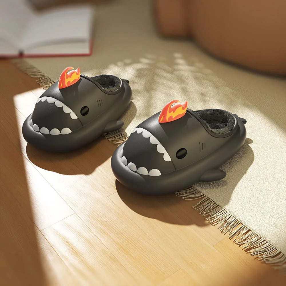 Sharkicks Basic - Winter Fire Kaiju Heel-open Shark Slippers