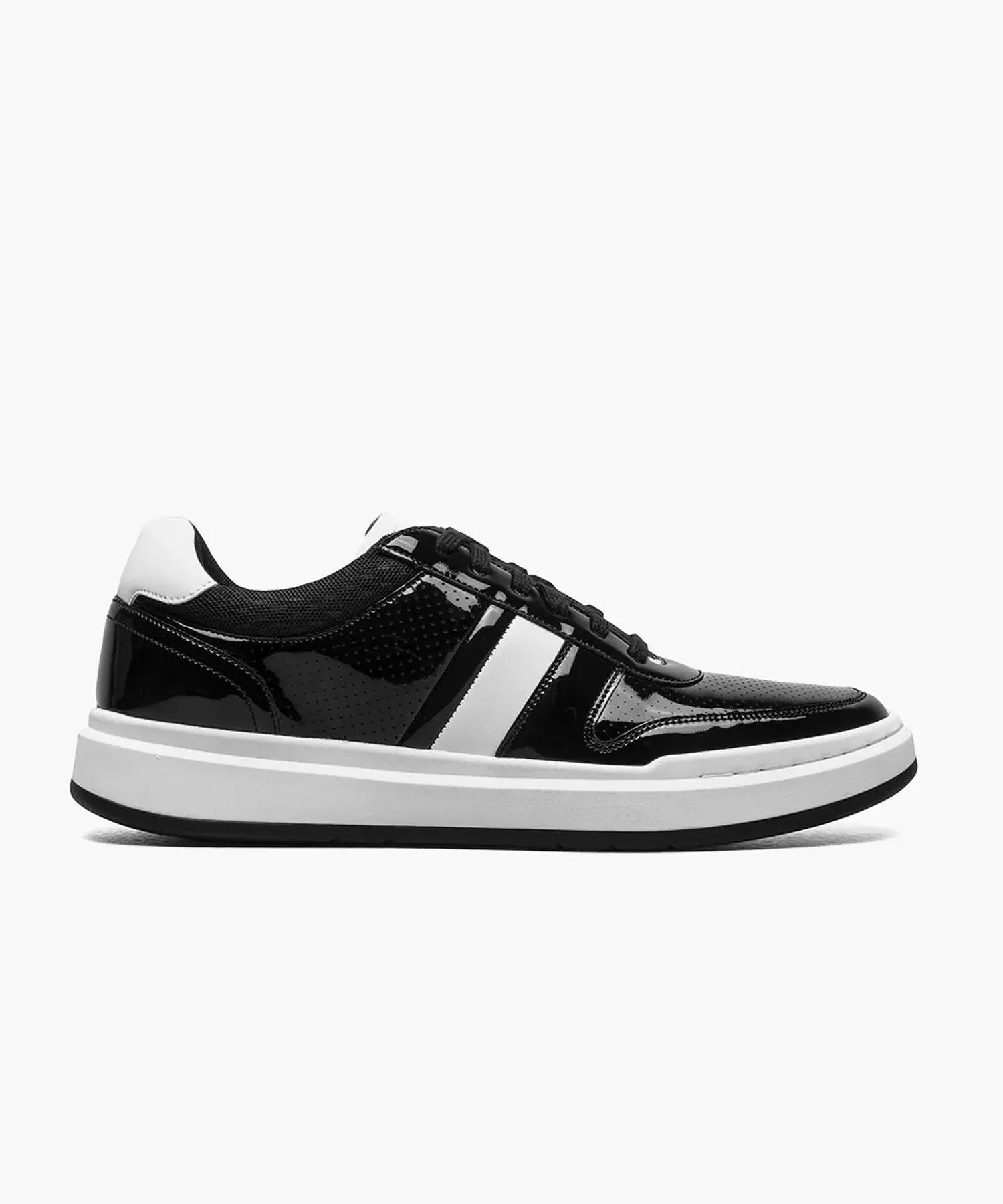 Stacy Adams Cashton Moc Toe Lace Up Sneaker - Black