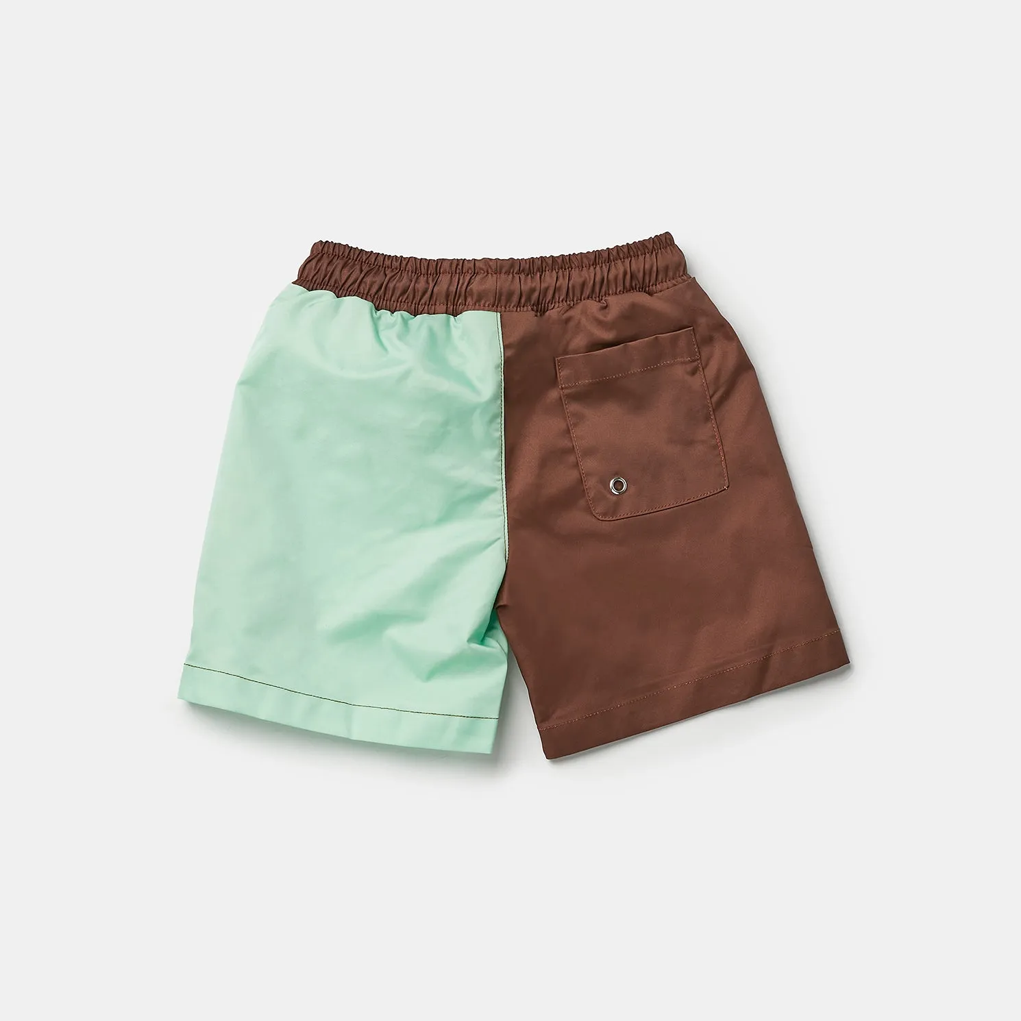 Tyoub Kids Quick Dry Boardshorts  Recycled Material Mint | Brown