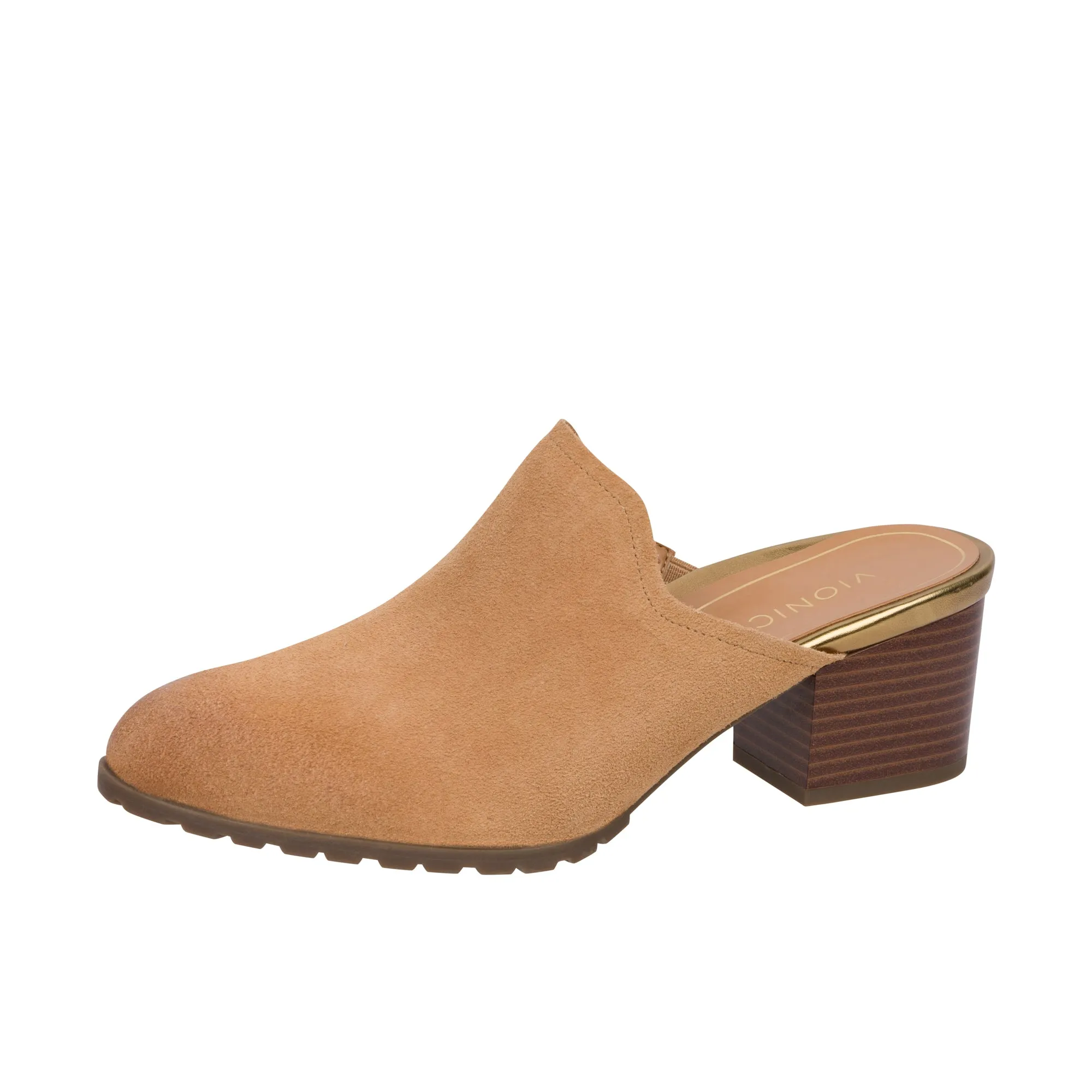 Vionic Womens Claremont Heeled Mule Camel