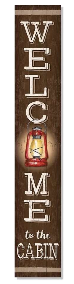 Welcome to the Cabin with Lantern PORCH BOARDS - 8X46.5