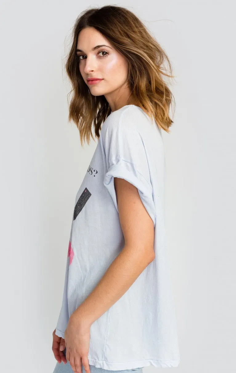 Wildfox Who Needs Friends? Rivo Tee Blue Pearl