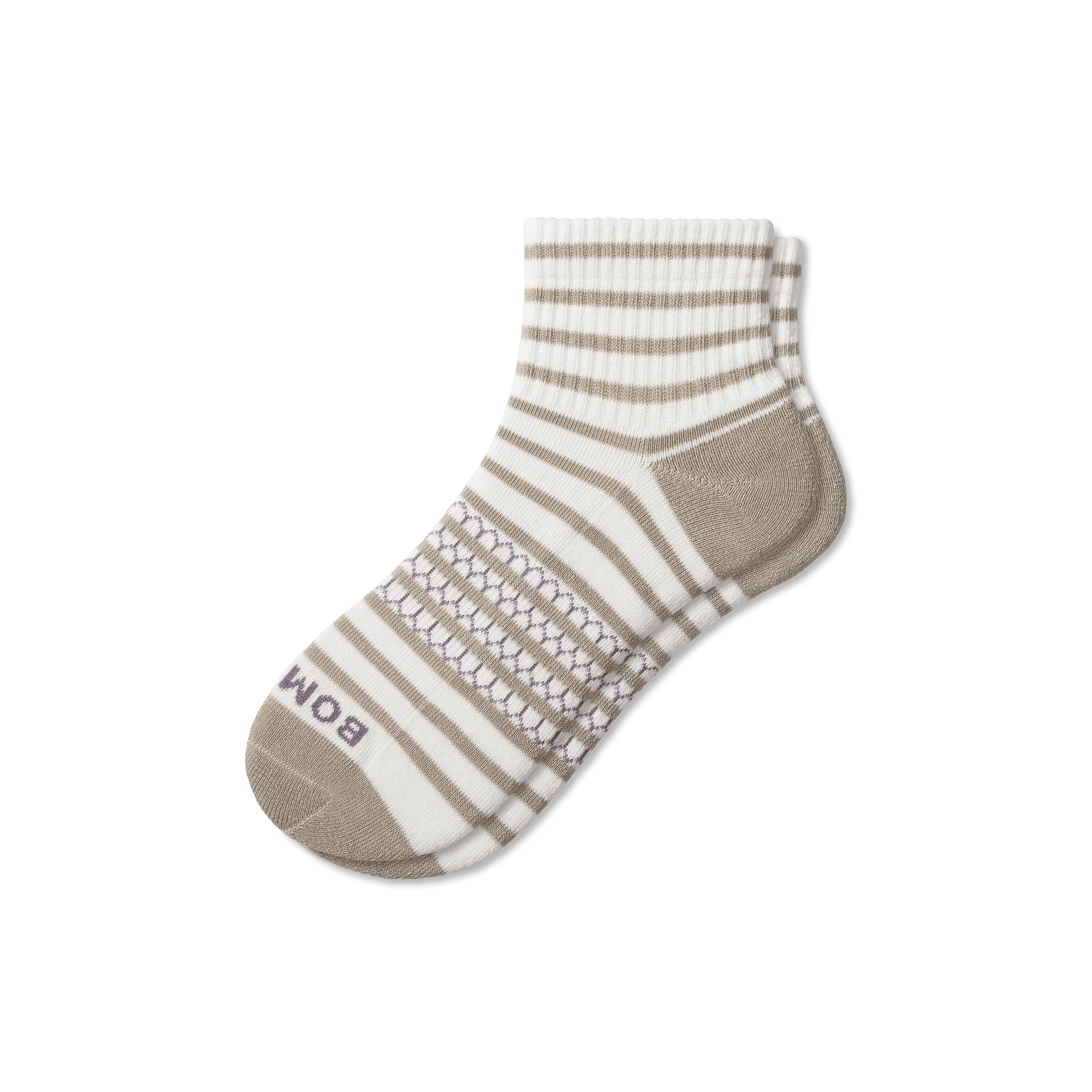 Women's Coastal Stripe Quarter Socks