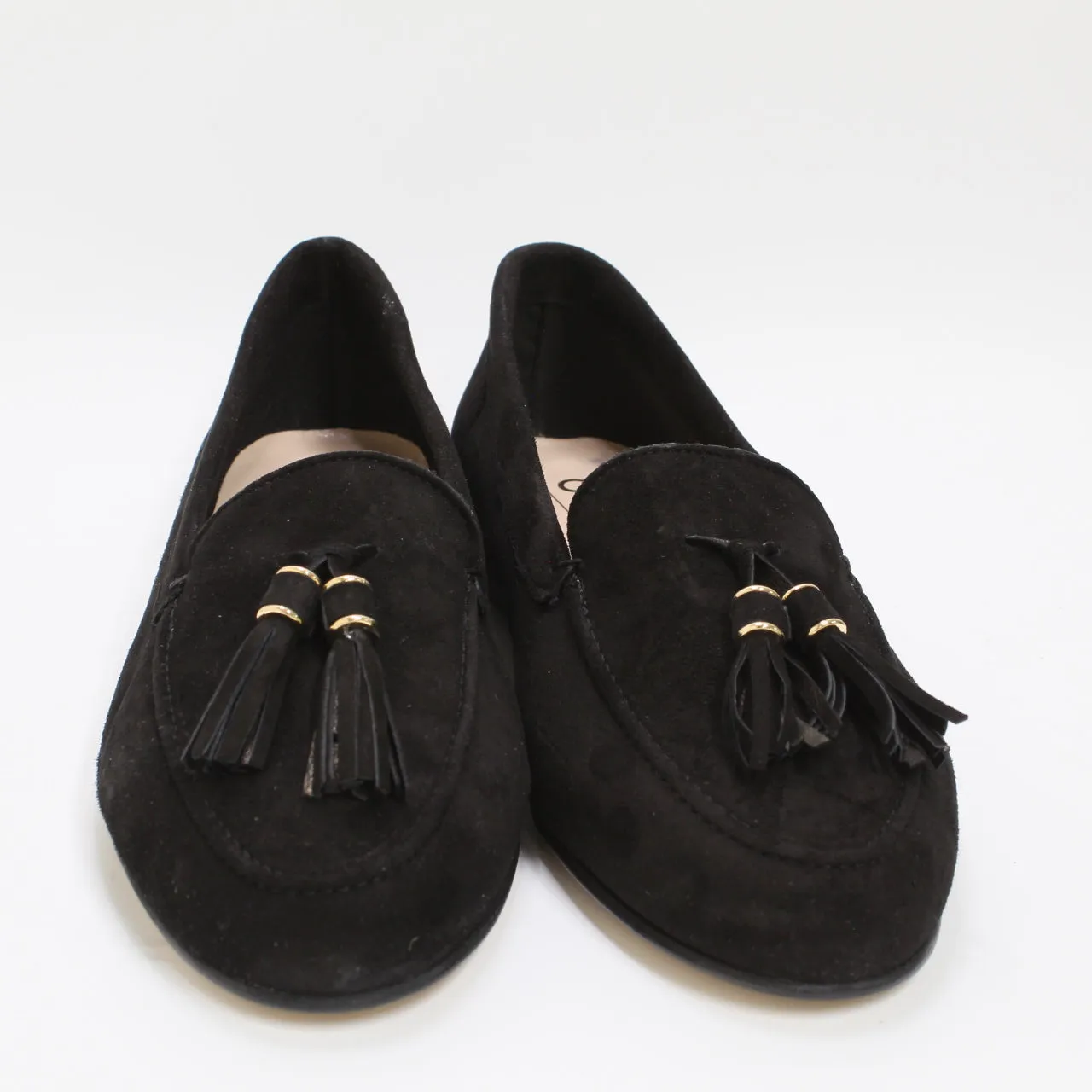 Womens Office Fellow Loafers Black Suede